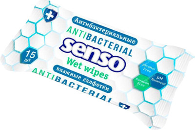 Влажные салфетки Senso Антибактериальные (5x15шт)