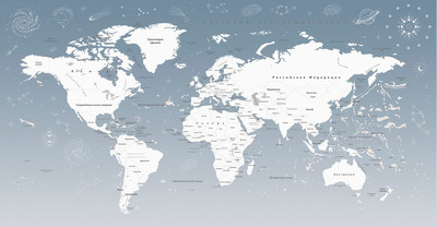 Фотообои листовые Citydecor Карта мира 24 (500x260см)