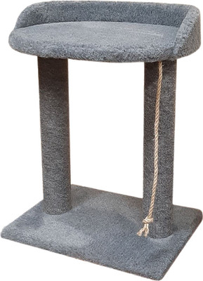 Лежанка-когтеточка Cat House С овальной полкой Лайт 0.55 (ковролин серый)