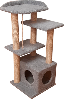 Комплекс для кошек Cat House Акация 1.00 (джут серый)