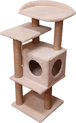 Комплекс для кошек Cat House Сирень 1.08 (джут бежевый)