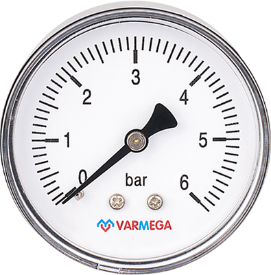 Манометр сантехнический Varmega Аксиальный 63мм 6 бар 1/4" / VMMT08-630602