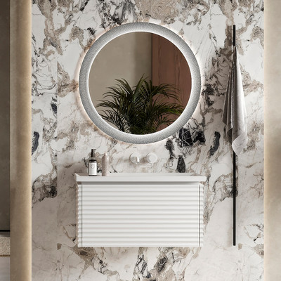 Зеркало Belux Тиволи В 105 (1, белый глянцевый)