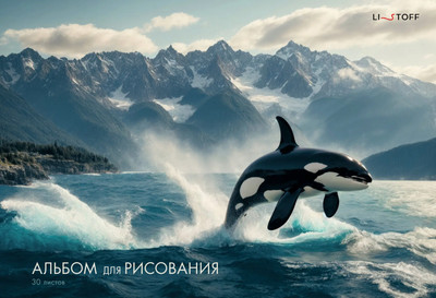 Альбом для рисования Listoff Косатка / А2Л302623