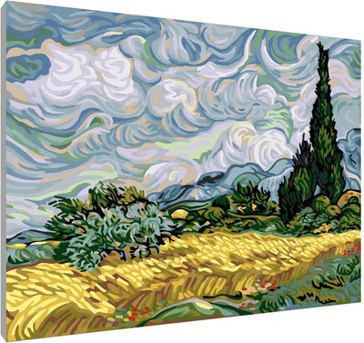 Картина по номерам PaintLine Ван Гог. Пшеничное поле с кипарисами / PL-00089