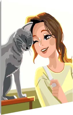 Картина по номерам PaintLine Утро с котиком / PL-00110