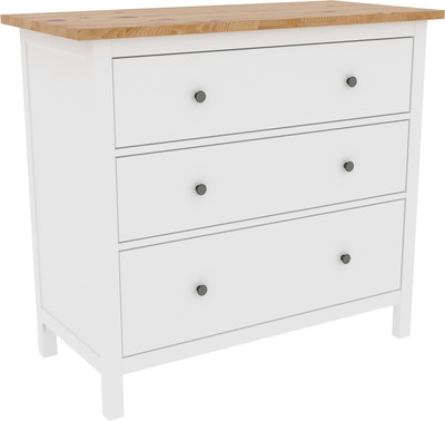 Комод ММЦ Кантри 03 (белый лак/браун)