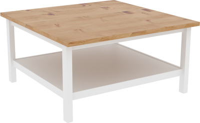 Журнальный столик ММЦ Кантри 90x90 (белый лак/браун)