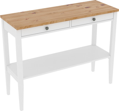 Консольный столик ММЦ Кантри 110x40 (белый лак/браун)