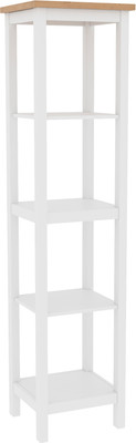 Стеллаж ММЦ Кантри 420 (белый лак/браун)