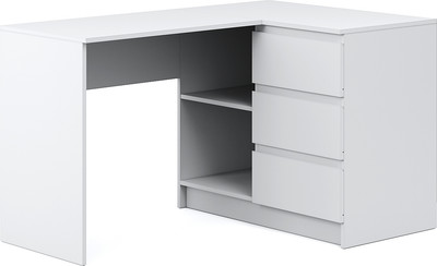 Письменный стол Империал Оникс Вайт угловой (белый)