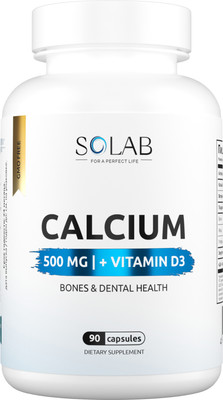 Витаминно-минеральный комплекс SOLAB Кальций + витамин D (90 капсул)