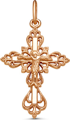 Подвеска Wolves Ажурный нательный крестик золочение 1391