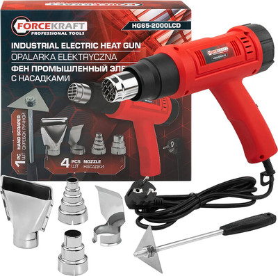 Строительный фен ForceKraft FK-HG65-2000LCD (65567)
