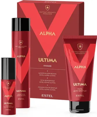 Набор косметики для тела и волос Estel Alpha Ultima Шампун+Гель для бритья+Лосьон после бритья (300мл+100мл+100мл)