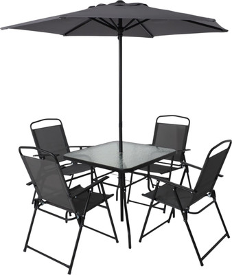 Комплект садовой мебели AksHome Picnic (серый/черный)