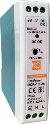 Блок питания на DIN-рейку КС MDR-10W-12V / mdr-10-12