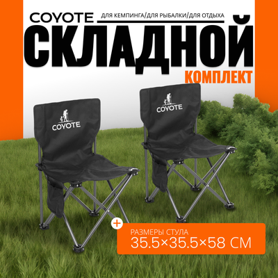 Комплект стульев складных Coyote HYL003S (2шт, черный)