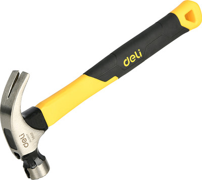 Молоток Deli Гвоздодер YS EDL5002F (500г, фибергласовая рукоятка, магнит)