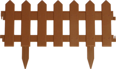 Изгородь декоративная Мастер Сад Палисадник 30x196см 4 секции / 2152312 (коричневый)