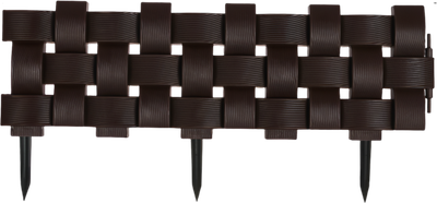 Изгородь декоративная Мастер Сад 19.5x240см 4 секции / 4366894 (коричневый)