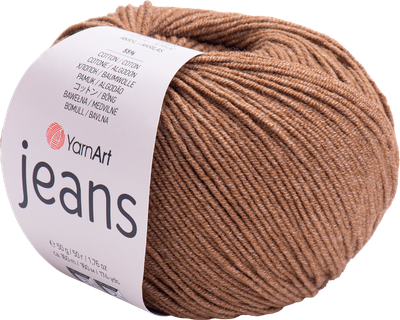 Пряжа для вязания Yarnart Jeans 55% хлопок, 45% полиакрил / 40 (160м, коричневый)