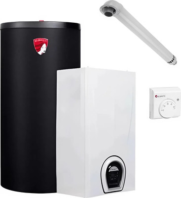 Комплект газового котла с бойлером Federica Bugatti 24В Varme (с бойлером косвенного нагрева Inox 1000)