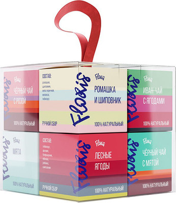 Чай листовой Floris Чай в кубе Набор (80г)