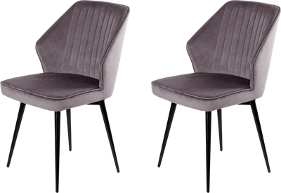 Набор стульев Ваш день Berg поворотный Barkhat 27 (серый, 2шт)