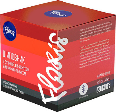 Чайный напиток Floris Шиповник с бузиной, гибискусом и можжевельником (80г)