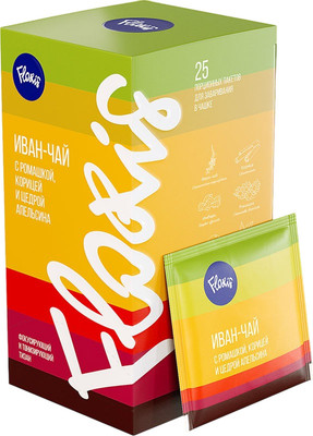 Чайный напиток Floris Иван-чай с ромашкой, корицей и цедрой апельсина (25пак)
