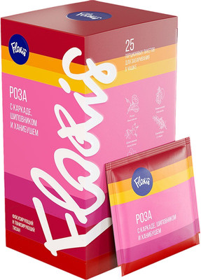 Чайный напиток Floris Роза с каркаде, шиповником и ханибушем (25пак)