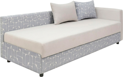 Тахта KRONES Эллада (велюр/жаккард светло-серый/рисунок серый)