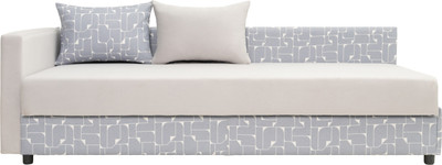 Тахта KRONES Эллада (велюр/жаккард светло-серый/рисунок серый)