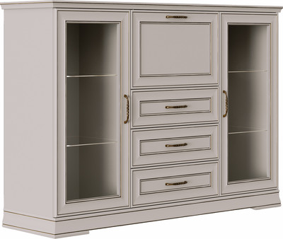 Тумба Black Red White Florencia с подсветкой / KOM2W3S1B (персидский жемчуг)