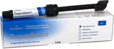 Моделирующий гель для ногтей ВладМиВа ПодолДжест (4г, прозрачный)