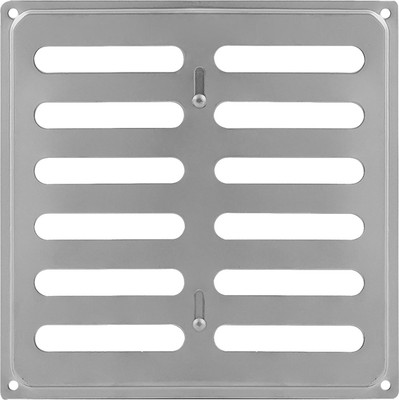 Решетка вентиляционная Нора-М 200x200 с заслонкой / 19334 (хром)