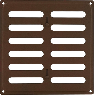 Решетка вентиляционная Нора-М 200x200 с заслонкой / 19378 (шоколадный бархат)