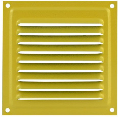 Решетка вентиляционная Нора-М 100x100 с сеткой / 7210 (желтый)
