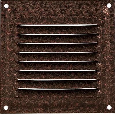 Решетка вентиляционная Нора-М 100x100 с сеткой / 19381 (кожа, медь)