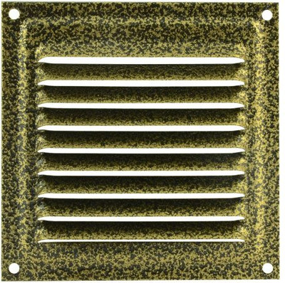 Решетка вентиляционная Нора-М 100x100 с сеткой / 7211 (бронза)