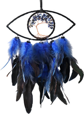 Декор настенный No Brand Ловец снов. Древо жизни. Глаз / 9517798 (черный/синий)