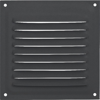 Решетка вентиляционная Нора-М 100x100 с сеткой / 20173 (графит)