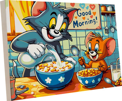 Картина по номерам PaintLine Том и Джерри. Завтрак / PL-00328
