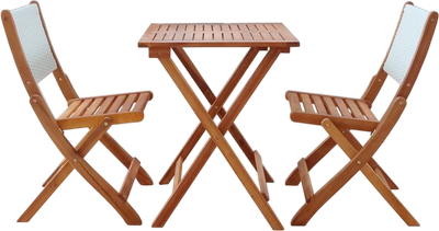 Комплект садовой мебели National Tree Company из акации / TP2103.0.3 (3 предмета)