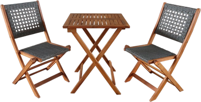 Комплект садовой мебели National Tree Company из акации / TP2104.0.1 (3 предмета)