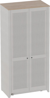 Шкаф Мебельград Валенсия 2 двери (персидский жемчуг/дуб натуральный светлый)