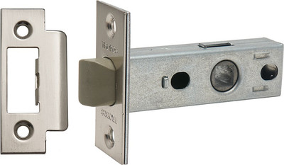 Защелка врезная Trodos 6-45 без фиксации с прямоугольной планкой (пластик, никель)