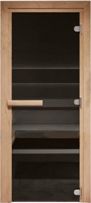 Стеклянная дверь для бани/сауны COOPER 70x180 (графит)