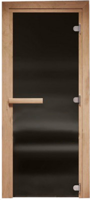 Стеклянная дверь для бани/сауны COOPER 70x180 (графит матовый)